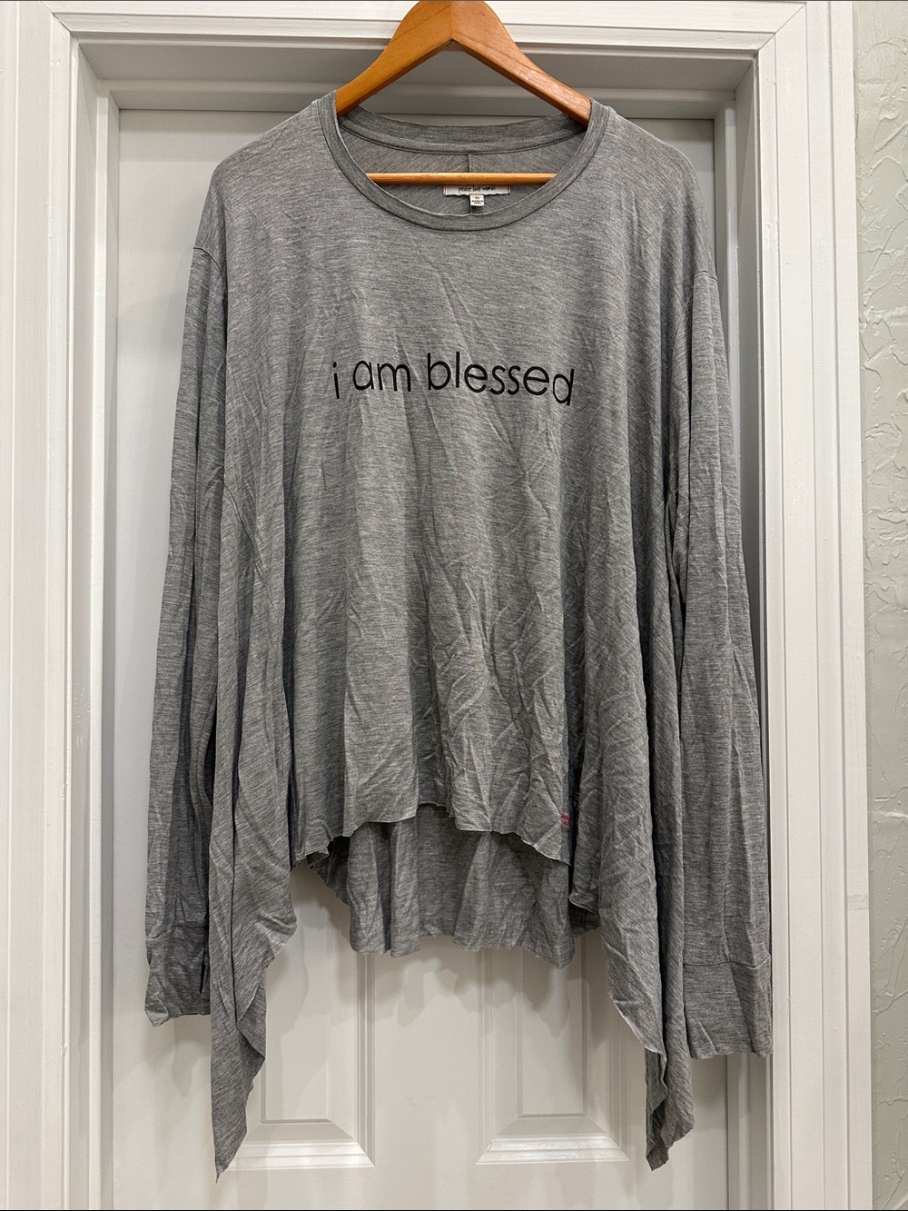 Peace Love World "i am blessed" Long Sleeve Top